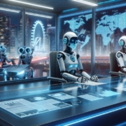 Robots in a news room
